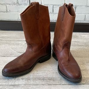 Double H Boot Company Brown Leather Cowboy Boots 7.5 D Ranchwell